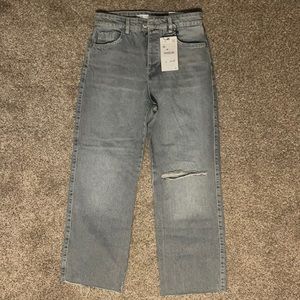 Zara straight fit mom jeans high rise